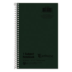 Earthwise by Oxford Recycled One-Subject Notebook, Narrow Rule, Green Cover, (80) 8 x 5 Sheets