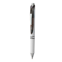 EnerGel RTX Gel Pen, Retractable, Medium 0.7 mm, Black Ink, Smoke/Gray Barrel