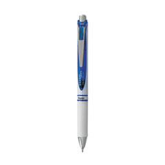 EnerGel RTX Gel Pen, Retractable, Fine 0.5 mm Needle Tip, Blue Ink, White/Translucent Blue Barrel