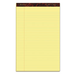 Gold Fibre Quality Writing Pads, Wide/Legal Rule, 50 Canary-Yellow 8.5 x 14 Sheets, Dozen