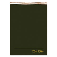 Gold Fibre Wirebound Project Notes Pad, Project-Management Format, Green Cover, 70 White 8.5 x 11.75 Sheets