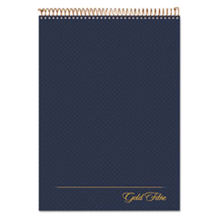 Gold Fibre Wirebound Project Notes Pad, Project-Management Format, Navy Cover, 70 White 8.5 x 11.75 Sheets