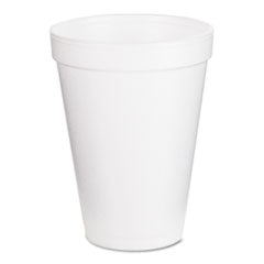 Foam Drink Cups, 12 oz, White, 25/Pack