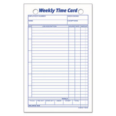 Weekly Employee Time Cards, One Side, 4.25 x 6.75, 100/Pack