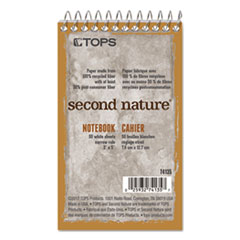 Second Nature Wirebound Notepads, Narrow Rule, Randomly Assorted Cover Colors, 50 White 3 x 5 Sheets