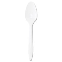 Style Setter Mediumweight Plastic Teaspoons, White, 1000/Carton