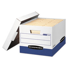 R-KIVE Heavy-Duty Storage Boxes, Letter/Legal Files, 12" x 16.5" x 10.38", White, 20/Carton