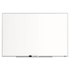 Dry Erase Board, 36 x 24, Melamine White Surface, Silver Aluminum Frame