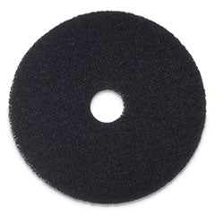 Stripping Floor Pads, 12" Diameter, Black, 5/Carton