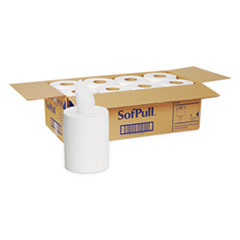 SofPull Premium Junior Capacity Towel, 1-Ply, 7.8 x 14.8, White, 225/Roll, 8 Rolls/Carton