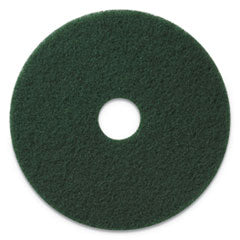 Scrubbing Pads, 20" Diameter, Green, 5/Carton