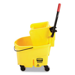 WaveBrake 2.0 Bucket/Wringer Combos, Side-Press, 26 qt, Plastic, Yellow