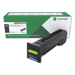 82K1XC0 Return Program Extra High-Yield Toner, 22,000 Page-Yield, Cyan