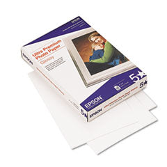 Ultra Premium Glossy Photo Paper, 11.8 mil, 4 x 6, Glossy Bright White, 60/Pack