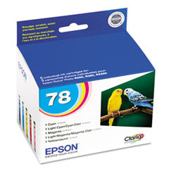 T078920-S (78) Claria Ink, 1,290 Page-Yield, Cyan/Light Cyan/Light Magenta/Magenta/Yellow T078920-S (78) Claria Ink, 1,290 Page-Yield, Cyan/Light Cyan/Light Magenta/Magenta/Yellow