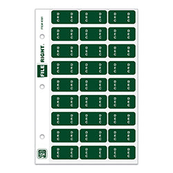 File Right Month Labels - Ringbook Dec 270 / PK