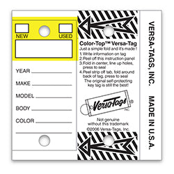 Color Top Key Tags - Yellow 250 / PK