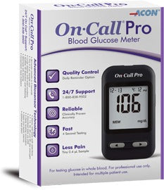 Blood Glucose Meter (1 On-Call Pro Meter Available for Every 10 Boxes of On-Call Glucose Test Strips)