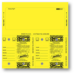 Blank Control Tags - Yellow 125 / PK