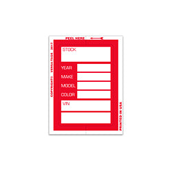 Kleer-Bak Stock Sticker - Red 100 / PK