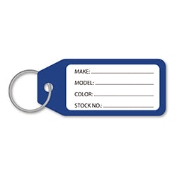 Plastic Key Tag - Blue - Qty. 100 Per Box 100 / PK