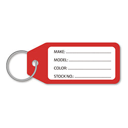 Plastic Key Tag - Red - Qty. 100 Per Box 100 / PK