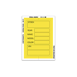 Kleer-Bak Stock Sticker - Yellow 100 / PK