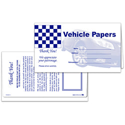 Vehicle Paper Wallet Blue Ck 50 / PK