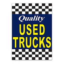 Underhood Sign - QUALITY USED TRUCKS - Qty. 1 1 / PK