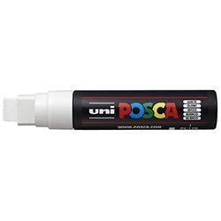 Windshield Markers - Large Posca - 5/8" Tip - White 1 / PK