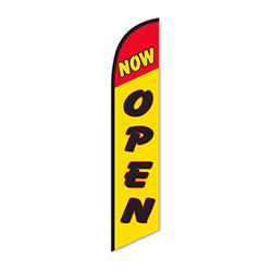 Swooper Banner - Now Open (Red/Yellow) - Qty. 1 1 / PK