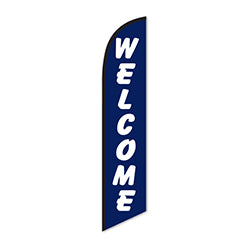 Swooper Banner - Welcome (Blue) - Qty. 1 1 / PK