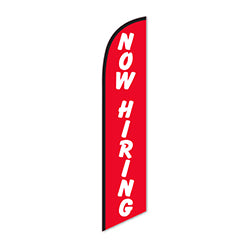 Swooper Banner - NOW HIRING - Qty. 1 1 / PK