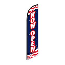 Swooper Banner - NOW OPEN (Red White & Blue) - Qty. 1 1 / PK