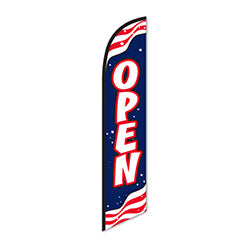 Swooper Banner - OPEN (Red White & Blue) - Qty. 1 1 / PK