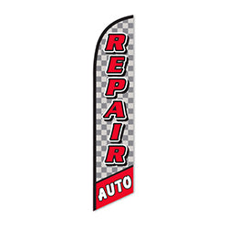 Swooper Banner - AUTO REPAIR (Checkered) - Qty. 1 1 / PK