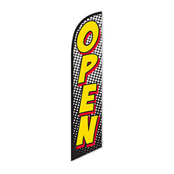 Swooper Banner - OPEN (Red & Yellow) - Qty. 1 1 / PK