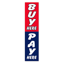 Flat Top Swooper Banner - BUY HERE PAY HERE - Qty. 1 1 / PK