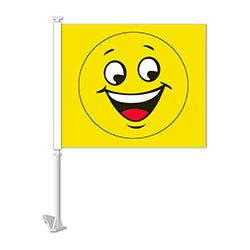 Clip-On Window Flags - Standard Flag - Smiley Face 1 / PK