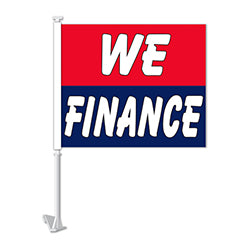 Standard Clip-On Flag - We Finance (Red & Blue) - Qty. 1 1 / PK