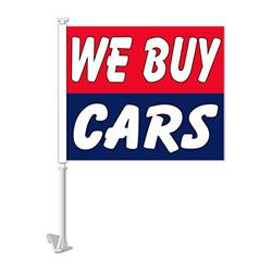 Standard Clip-On Flag - We Buy Cars - Qty. 1 1 / PK