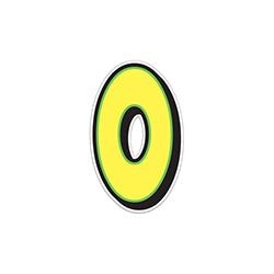 Giant Magnetic Number - Yellow with Green Border - 0 1 / PK