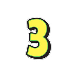 Giant Magnetic Number - Yellow with Green Border - 3 1 / PK