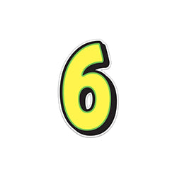 Giant Magnetic Number - Yellow with Green Border - 6 1 / PK