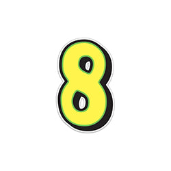 Giant Magnetic Number - Yellow with Green Border - 8 1 / PK