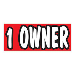 Windshield Banner - 1 Owner - Qty. 1 1 / PK