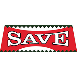 Windshield Banner - Save 1 / PK