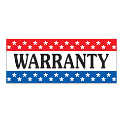 Windshield Banner - Warranty 1 / PK