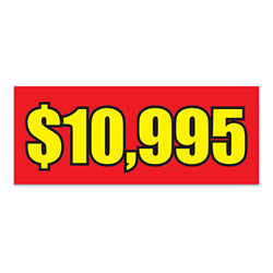 Windshield Banner - $10,995 Red 1 / PK