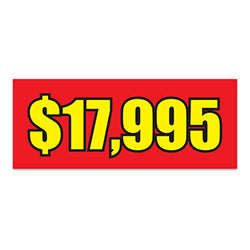 Windshield Banner - $17,995 Red 1 / PK